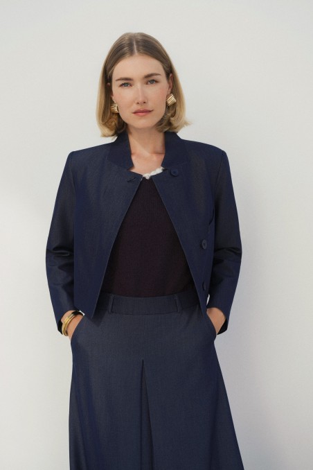 Veste courte en jean Jeanne - Lulumary