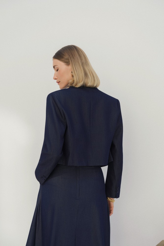 Veste courte en jean Jeanne - Lulumary