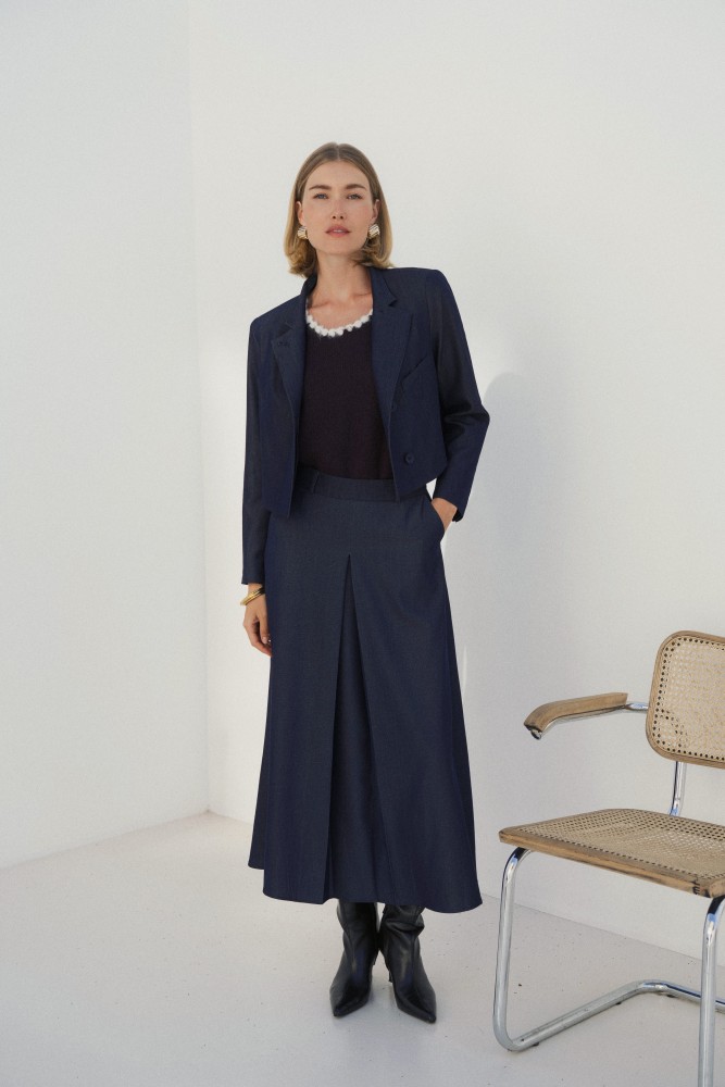 Veste courte en jean Jeanne - Lulumary