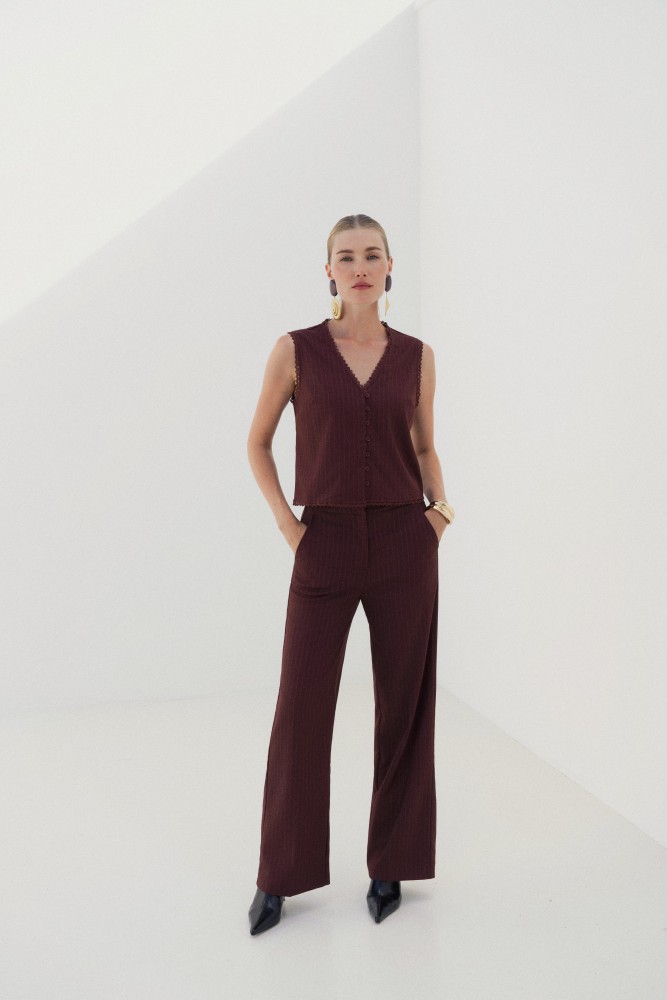Pantalon large à rayures Josephine - Lulumary