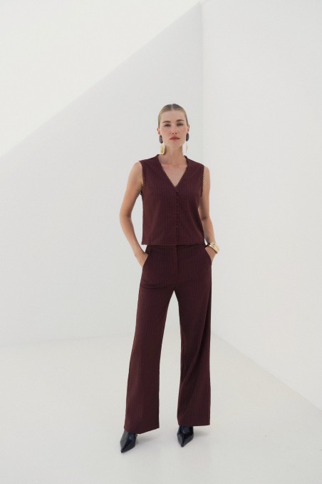 Pantalon large à rayures Josephine - Lulumary