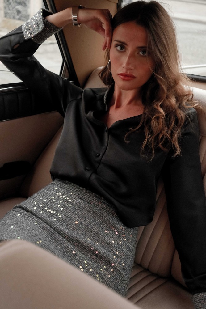 Chemise col sequins Mélodie - Lulumary