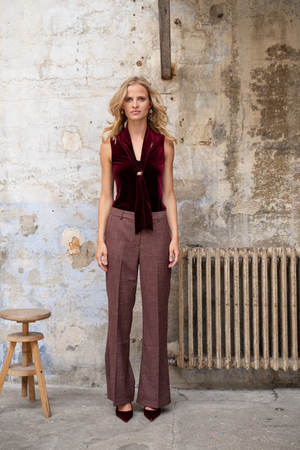 Pantalon droit chiné Héloïse - Lulumary 2