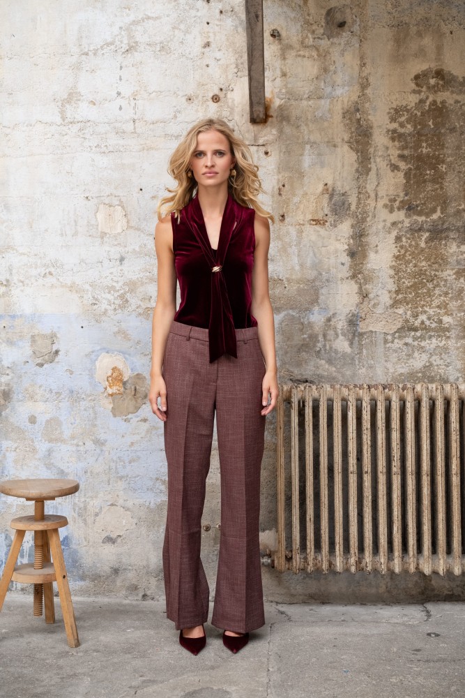 Pantalon droit chiné Héloïse - Lulumary