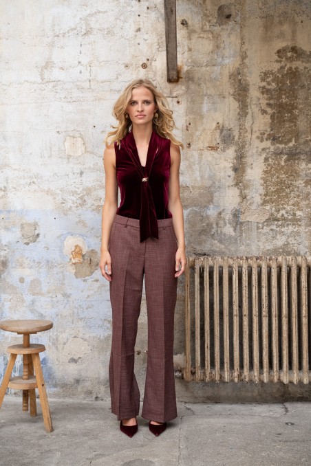 Pantalon droit chiné Héloïse - Lulumary