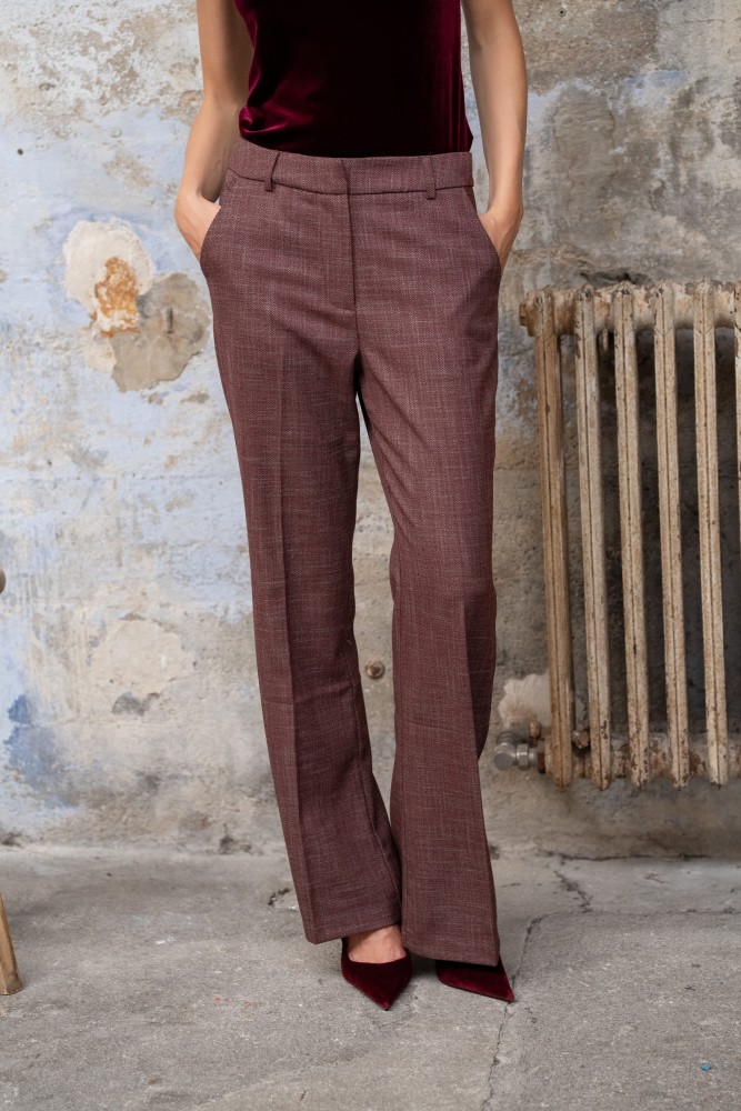 Pantalon droit chiné Héloïse - Lulumary