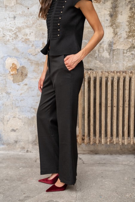 Pantalon droit chiné Héloïse - Lulumary