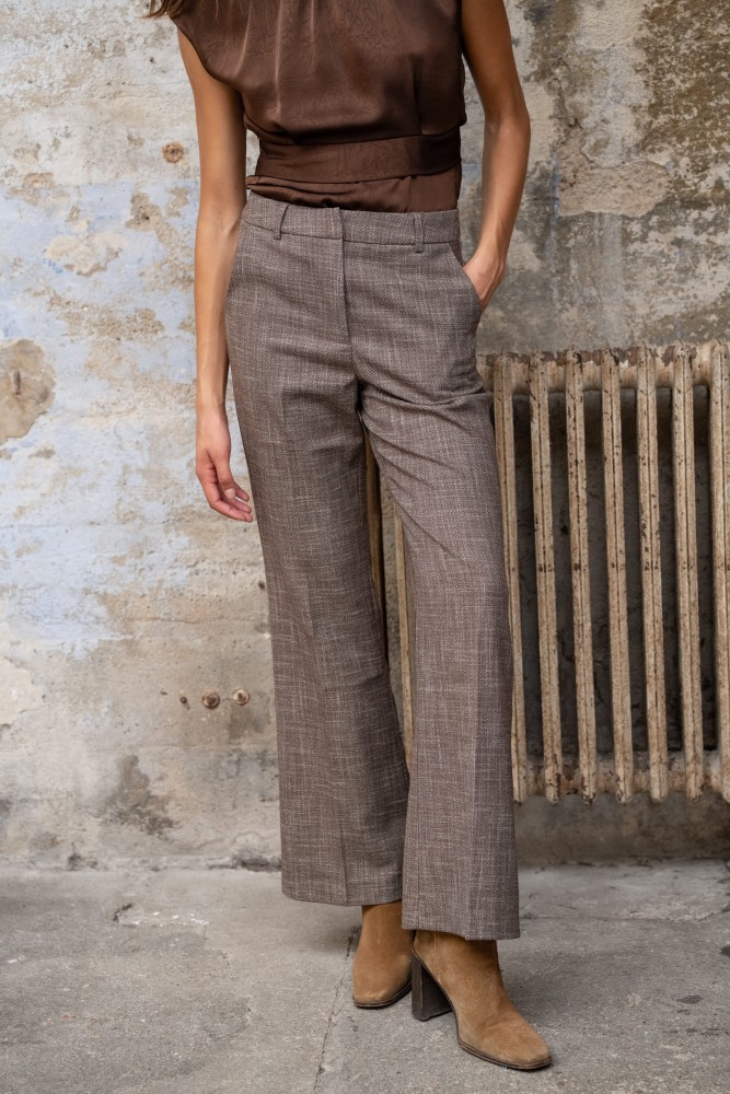 Pantalon droit chiné Héloïse - Lulumary