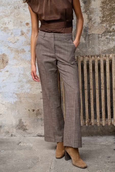 Pantalon droit chiné Héloïse - Lulumary
