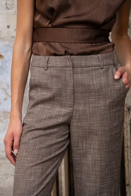 Pantalon droit chiné Héloïse - Lulumary