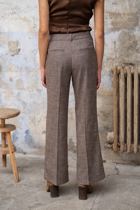 Pantalon droit chiné Héloïse - Lulumary